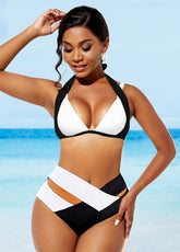 Biquíni Cavado Com Top Halter E Cintura Assimétrica