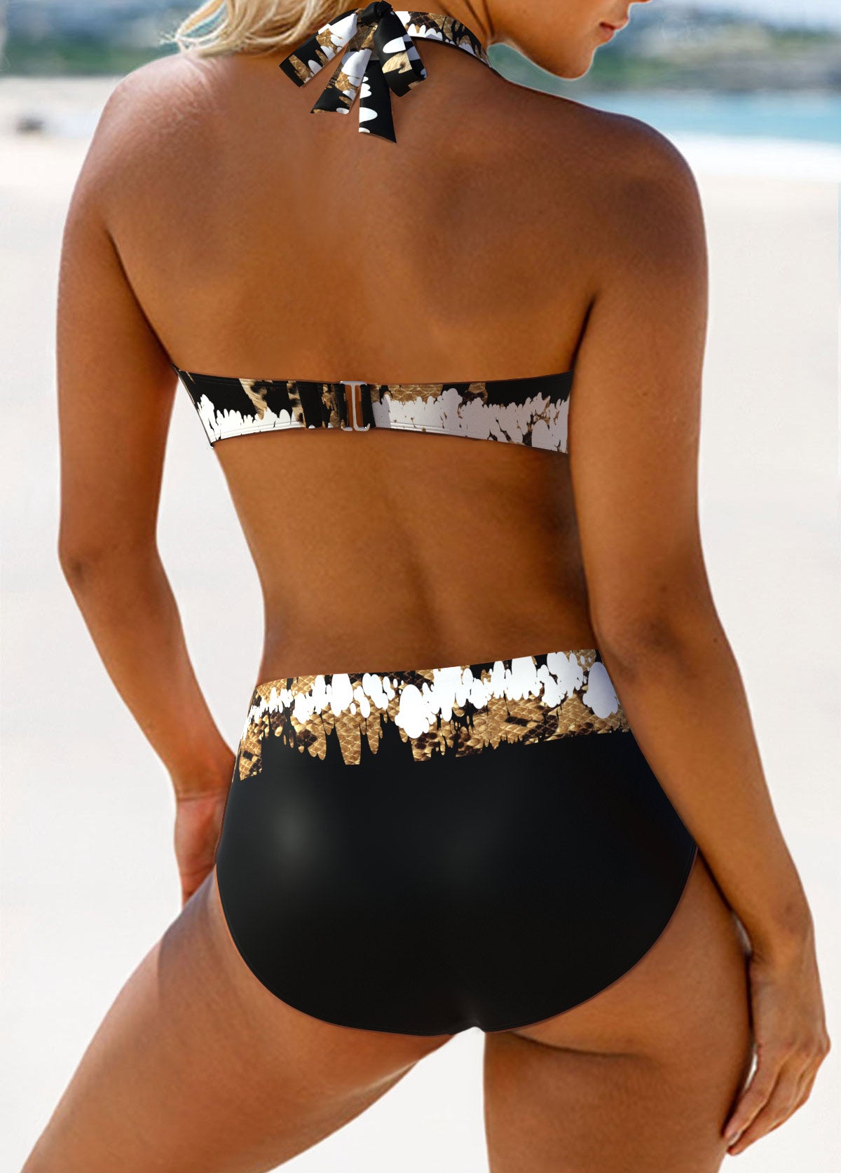 Biquíni Animal Print Com Top Cruzado Estruturado